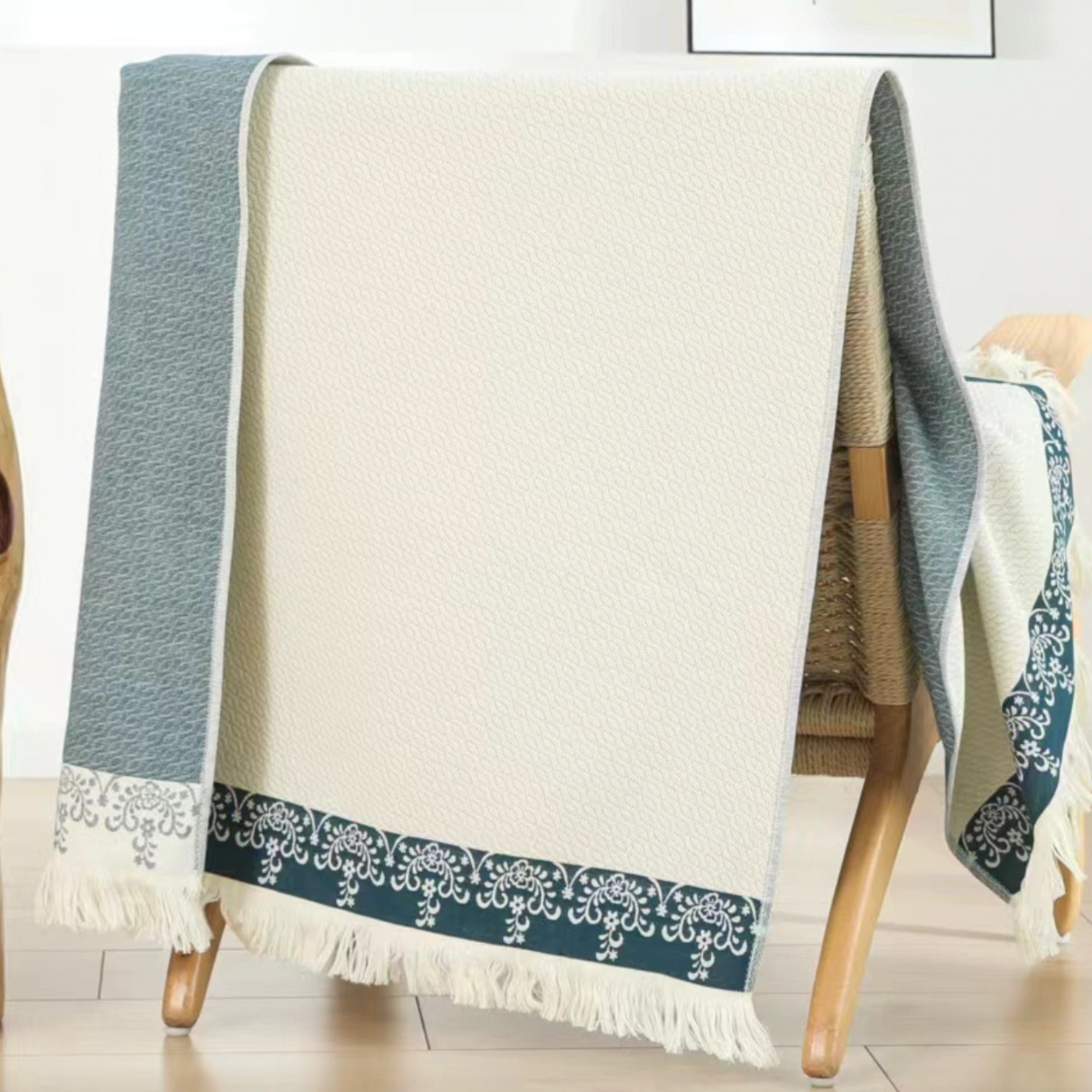 Quick-Dry Cotton Linen Towel – Relaxed Boho Beach & Bath Decor