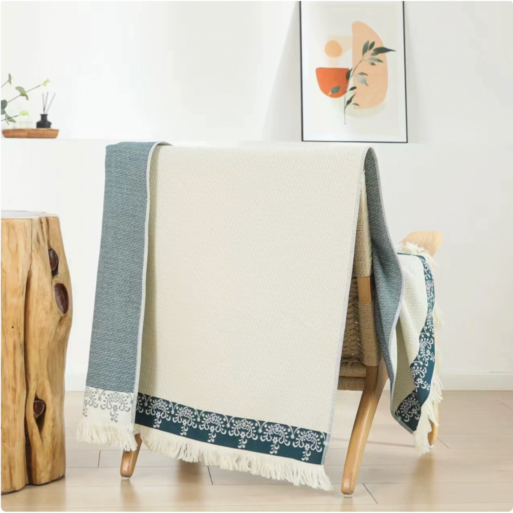 Quick-Dry Cotton Linen Towel – Relaxed Boho Beach & Bath Decor