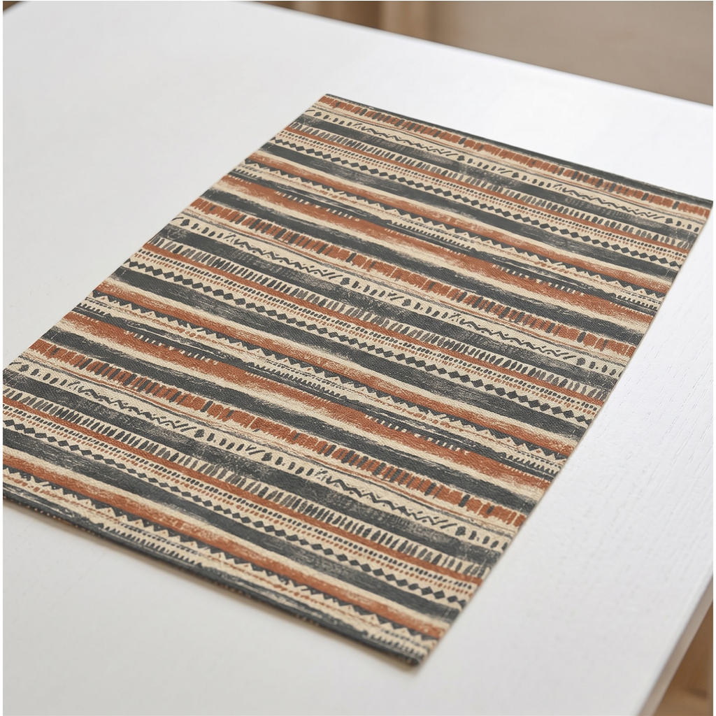 Boho Floral Linen Placemats – Cozy Mediterranean Table Decor