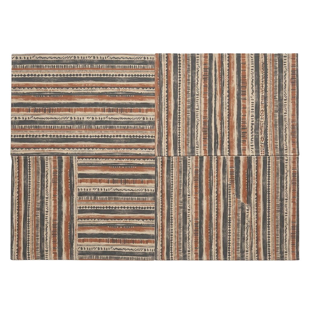 Boho Floral Linen Placemats – Cozy Mediterranean Table Decor