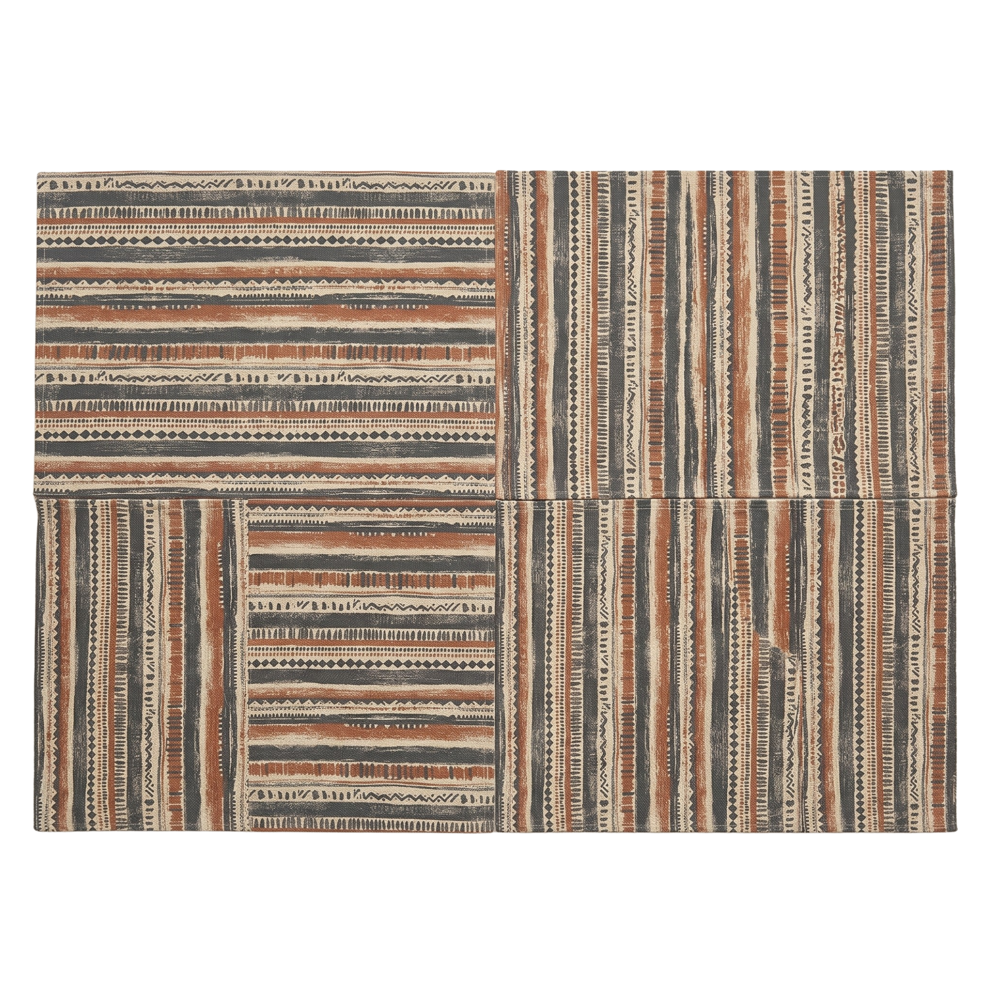 Boho Floral Linen Placemats – Cozy Mediterranean Table Decor