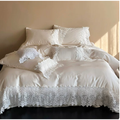Tencel Lace Bedding Set – Airy Romantic Duvet Cover for Calm Bedrooms