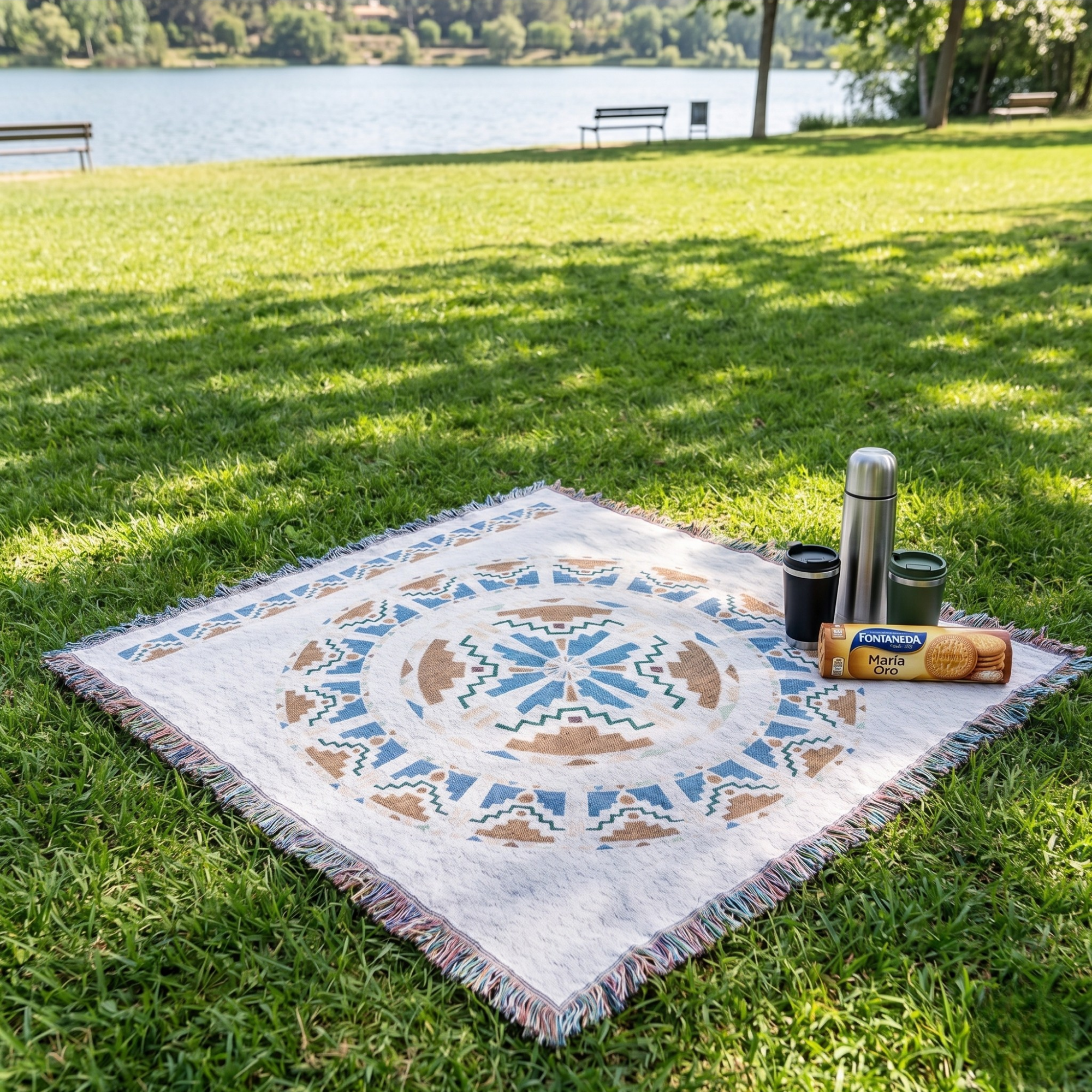 Boho Waterproof Picnic Mat – Foldable Outdoor Beach & Camping Blanket