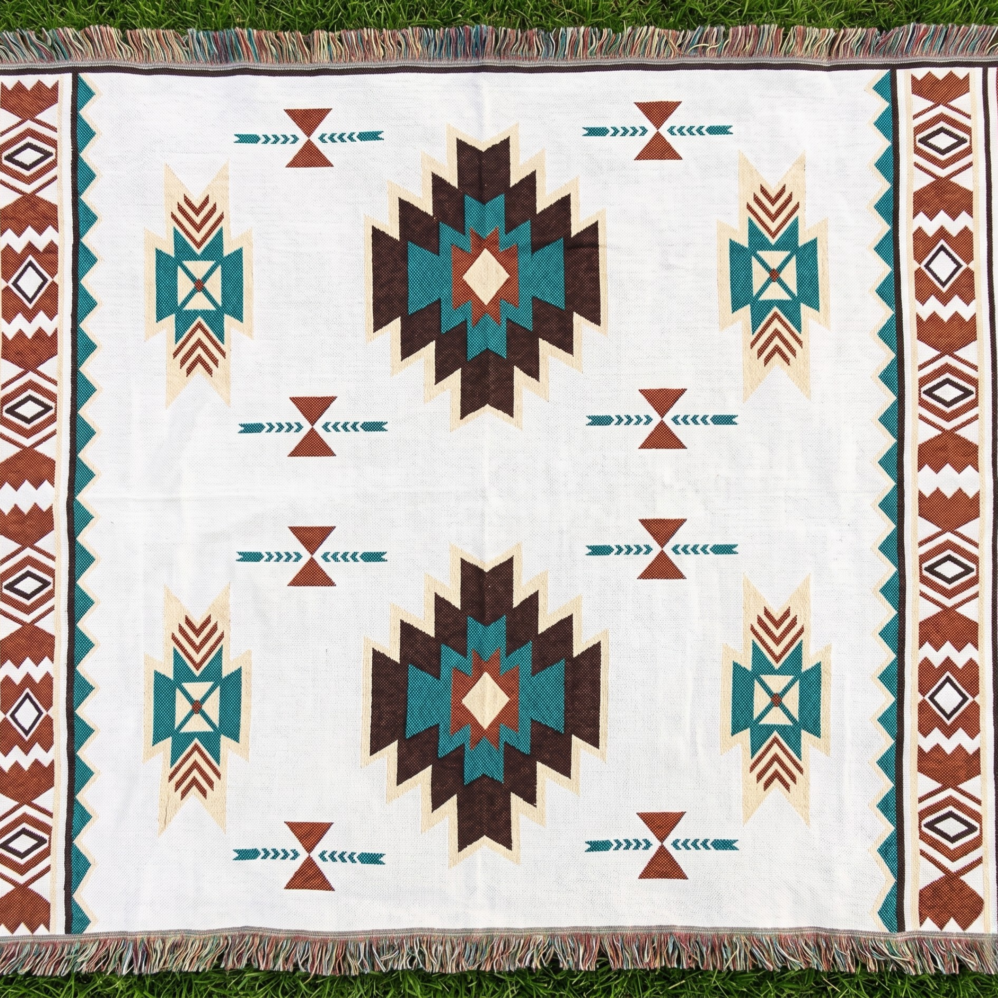 Boho Waterproof Picnic Mat – Foldable Outdoor Beach & Camping Blanket