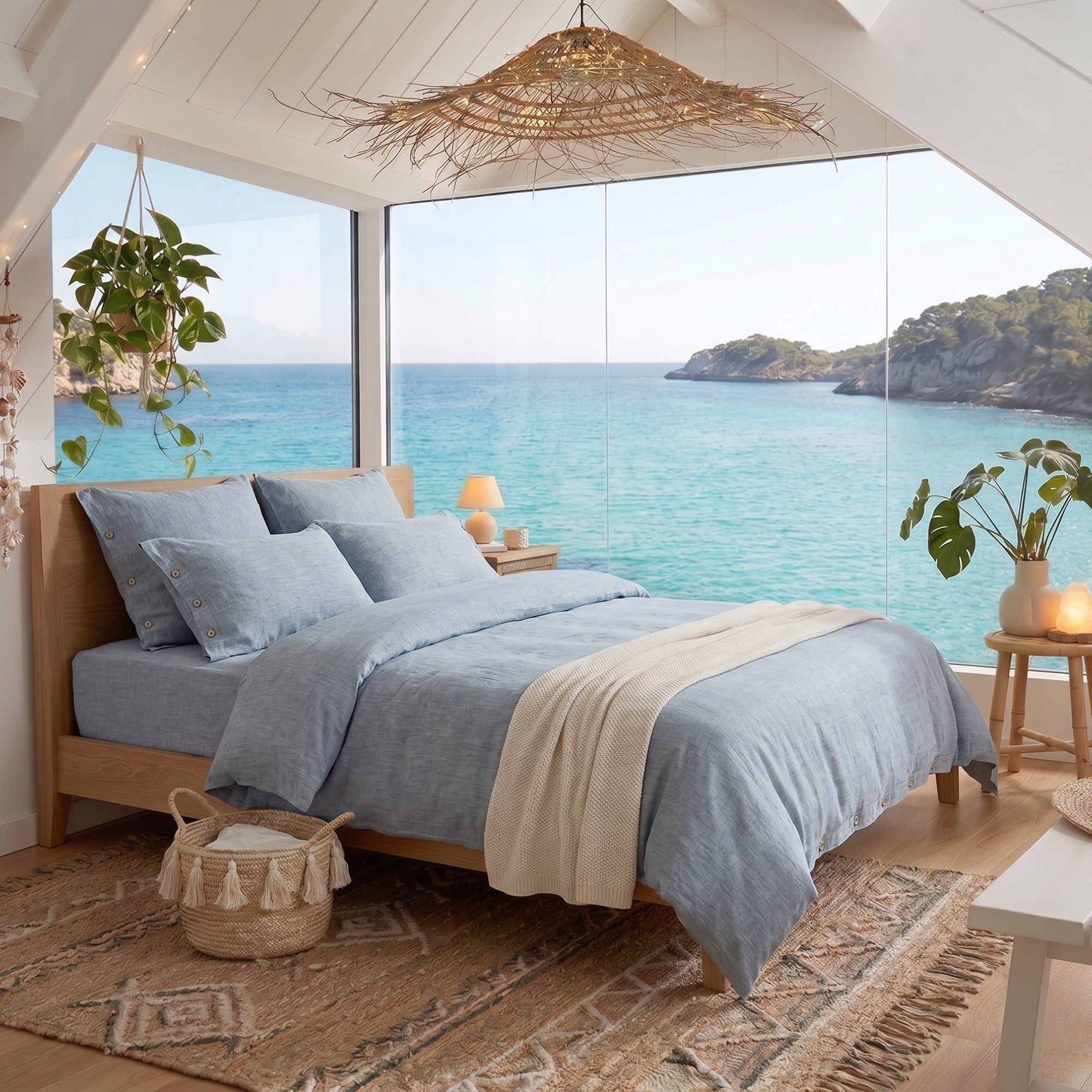 Pure Linen Bedding Set | Washed Flax Linen Duvet Cover