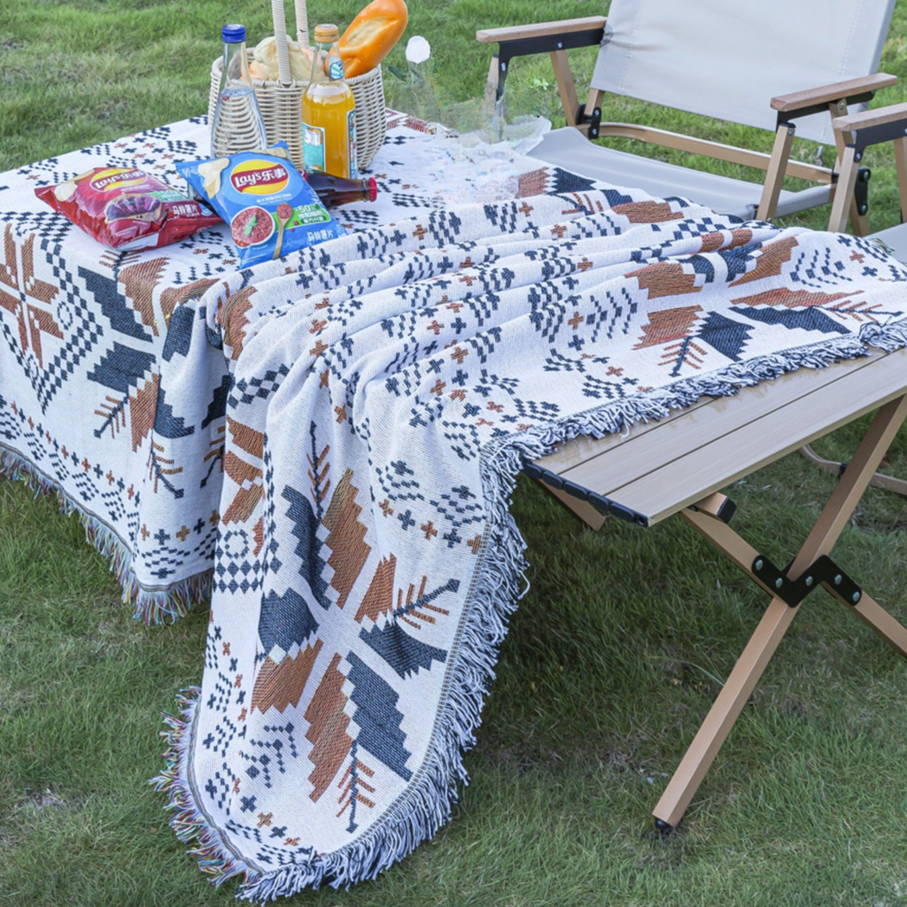 Boho Waterproof Picnic Mat – Foldable Outdoor Beach & Camping Blanket