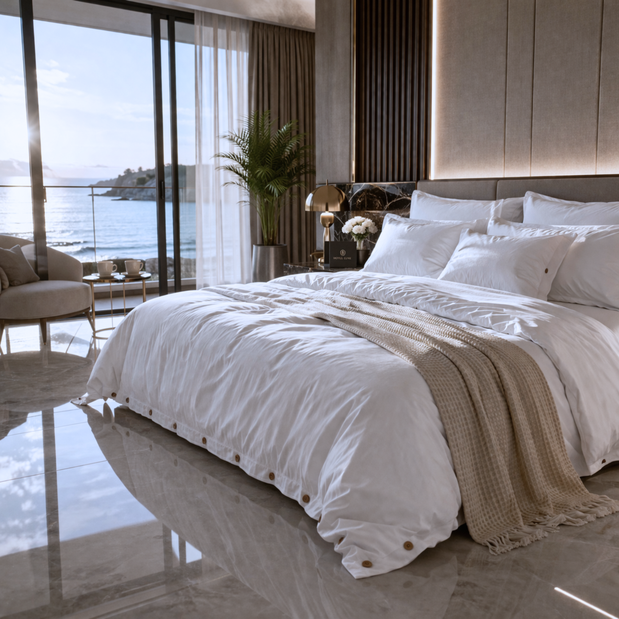 Minimalist Cotton Bedding Set – Relaxed Luxury Bedroom Aesthetic