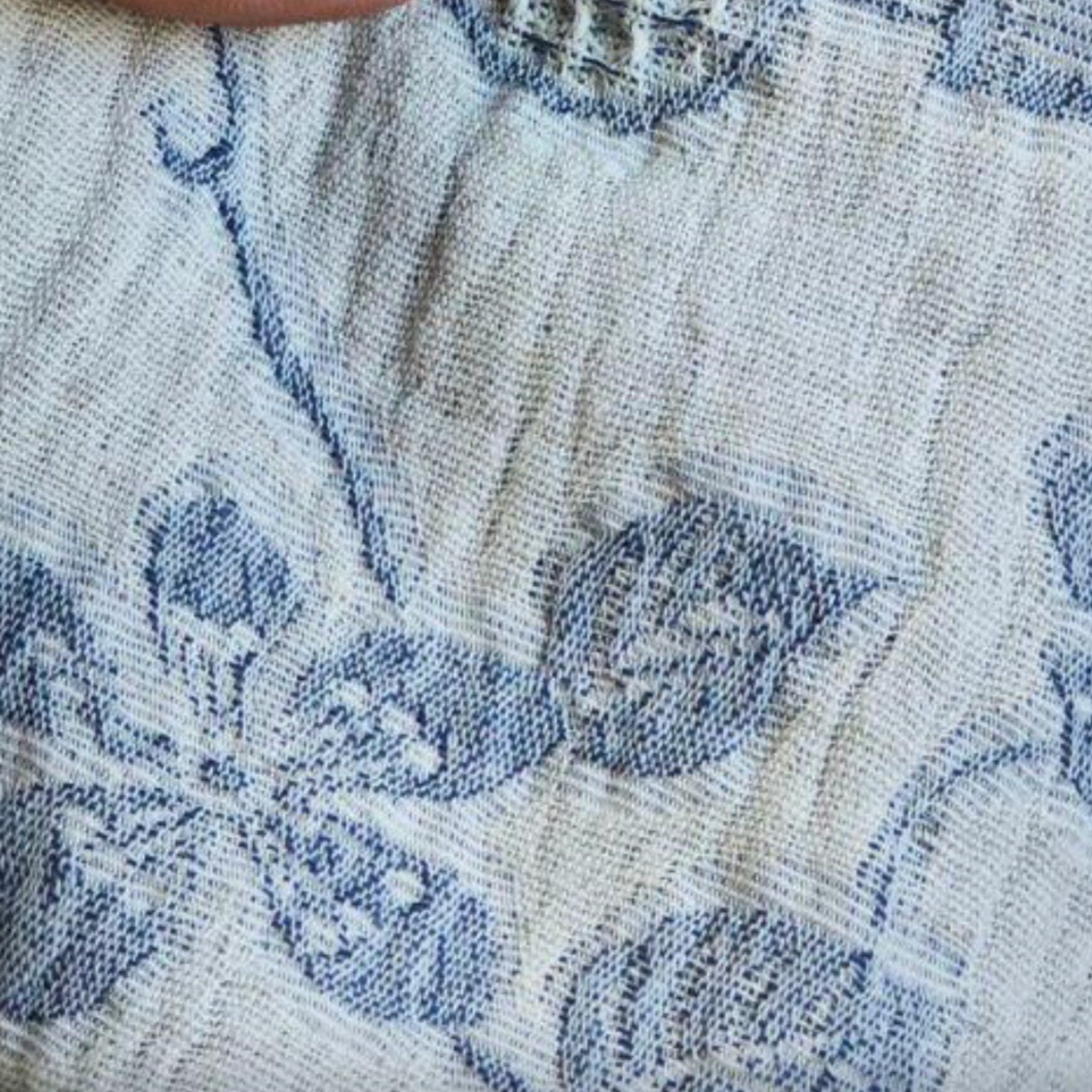 Floral Linen Bedding Set with Tassels | Vintage Cottagecore Duvet Cover