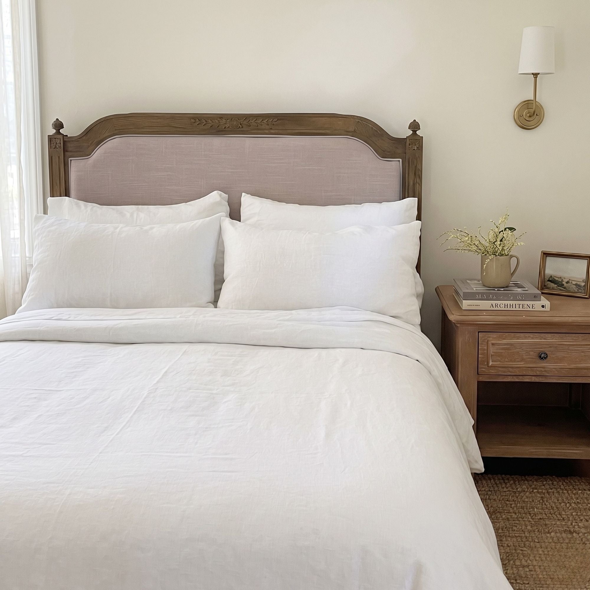 100% Linen Pillowcases Set of 2 – Soft Washed Pillow Covers