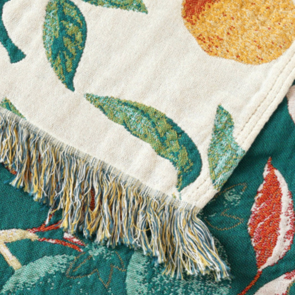 Cotton Gauze Blanket Throw | Reversible Muslin Bedspread