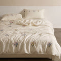 Embroidered Tencel Cooling Quilt – Lightweight Floral Summer Bedspread