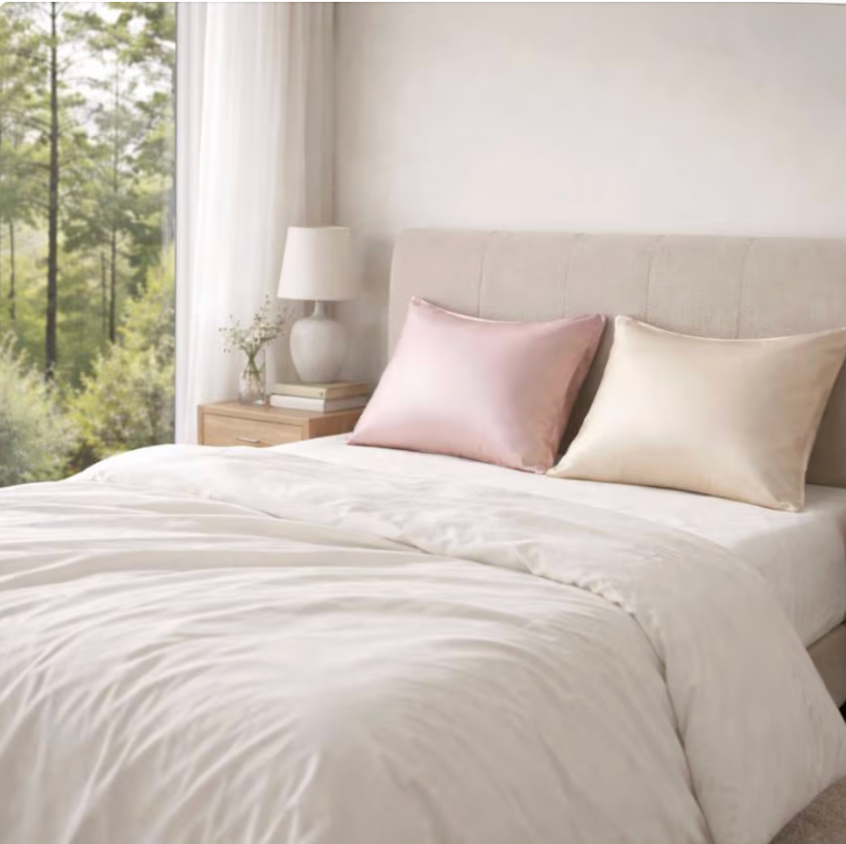 Mulberry Silk Pillowcase - Blush Pink - Luxury Hair& Skin Care Pillow Cover