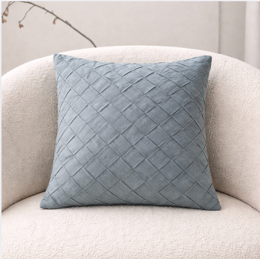 Linen Cotton Pillow Cover, Neutral Textured Cushion Cover, Ivory Beige Sofa Pillows