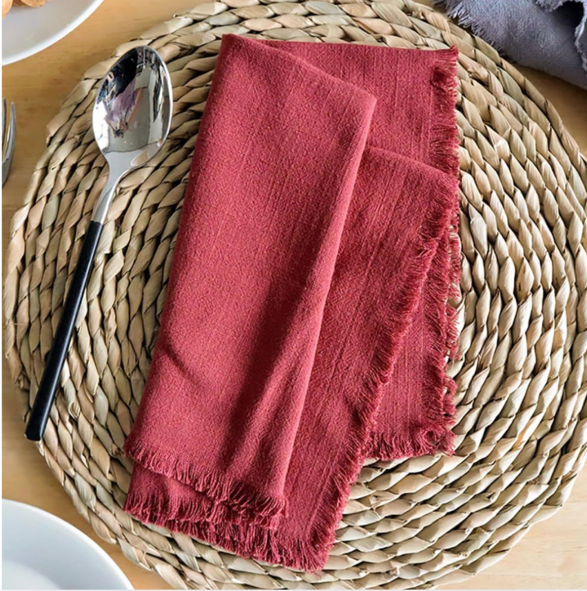 Minimal Neutral Table Napkins, Soft Morning, Set of 6
