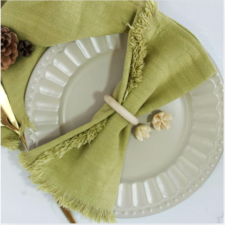 Minimal Neutral Table Napkins, Soft Morning, Set of 6