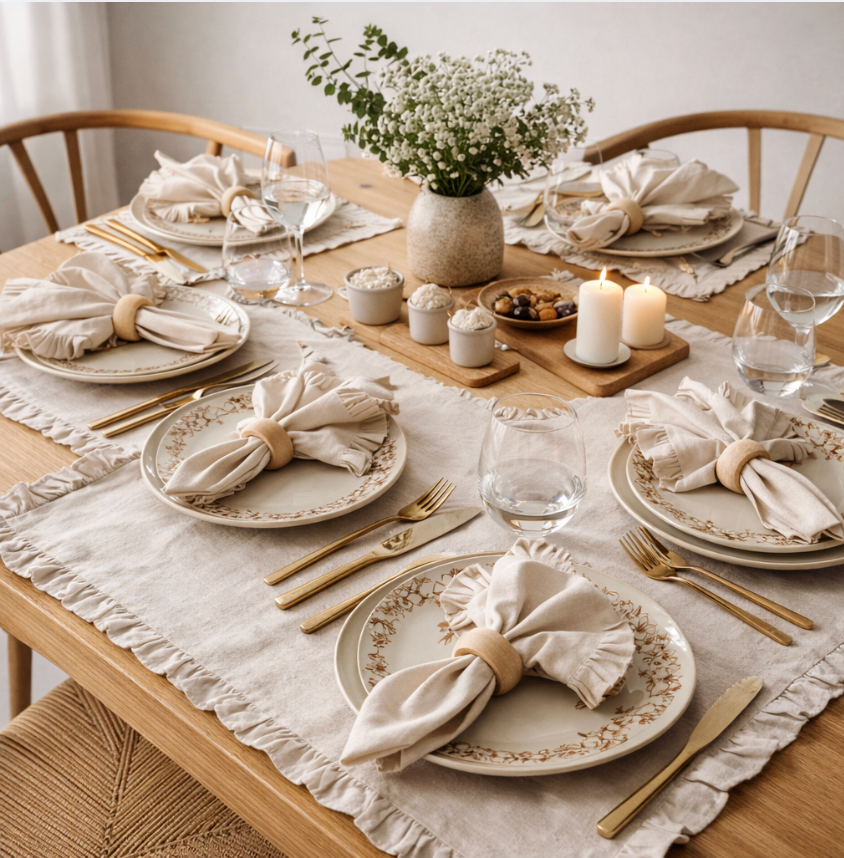 Cotton Napkins - Set of 6/Neutral Home Styling