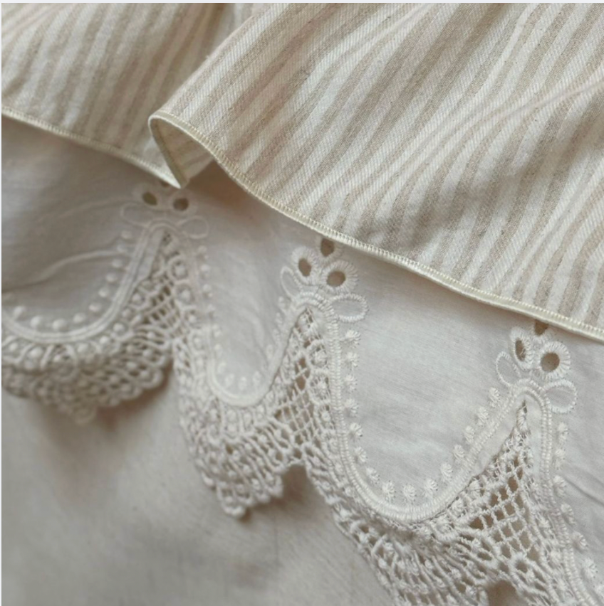 Ruffled Linen Bedding Set - French Cottage Style Duvet Cover