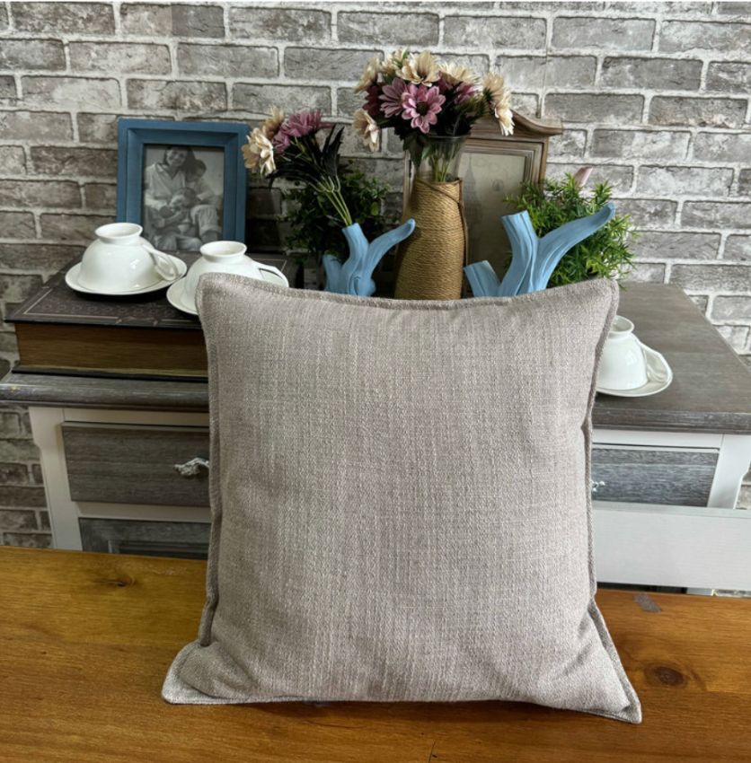 Minimal Cotton Linen Pillow Cover, Neutral Decorative Cushion Case, Modern Sofa Throw Pillow