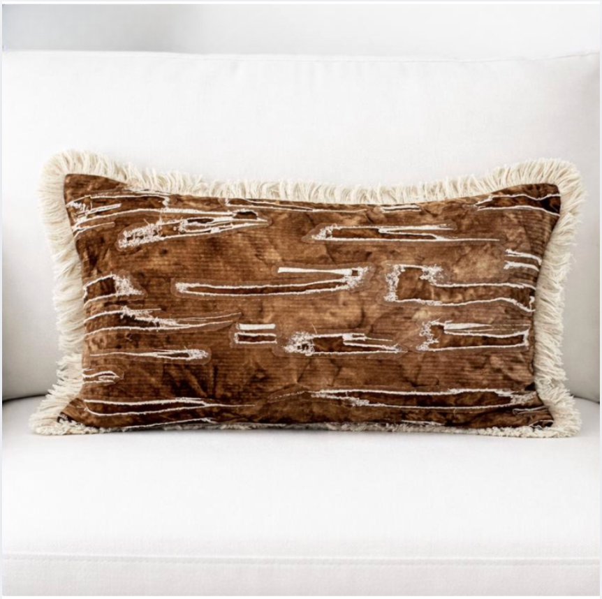 Caramel Velvet Pillow Covers, Set of 2, Suede Look Cushion, Wabi Sabi Decor