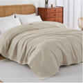 Waffle Cotton Blanket – Soft Breathable Bed Throw, Lightweight Summer Blanket for Sofa & Bedroom