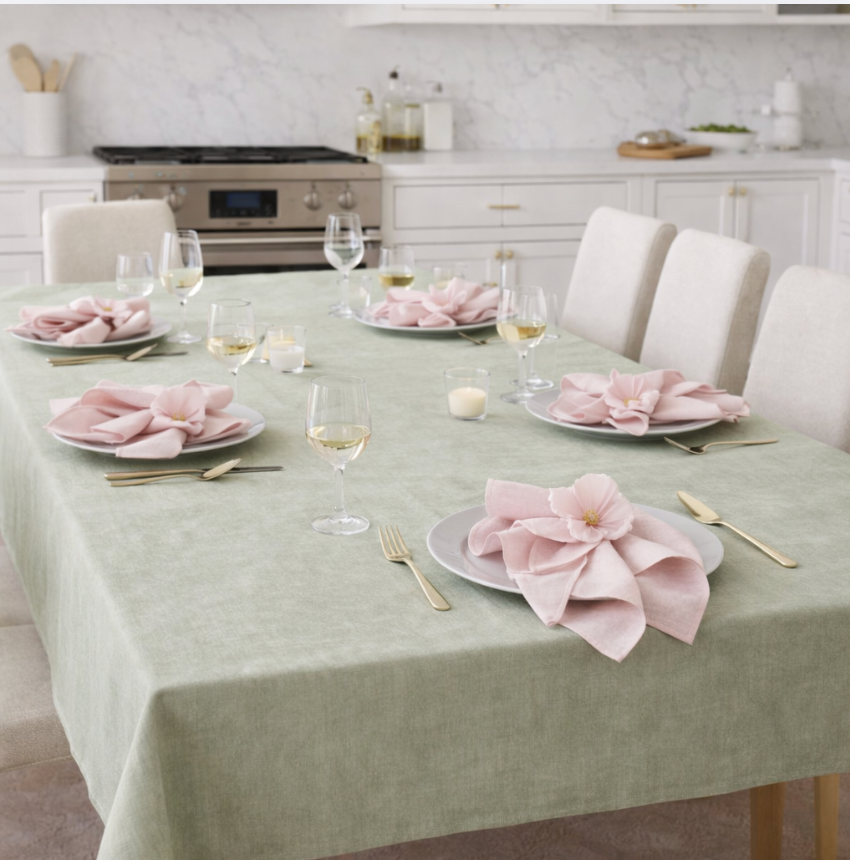 Pink Linen Napkin (35x35cm) - Minimalist Dining, Eco-Friendly