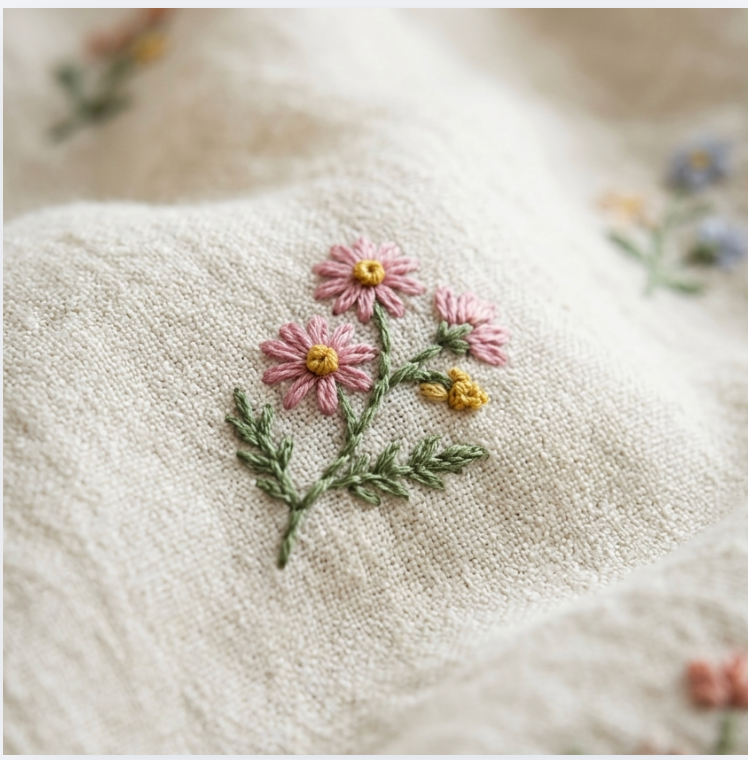 Embroidered Cotton Gauze Summer Quilt – Soft Breathable Floral Bedding