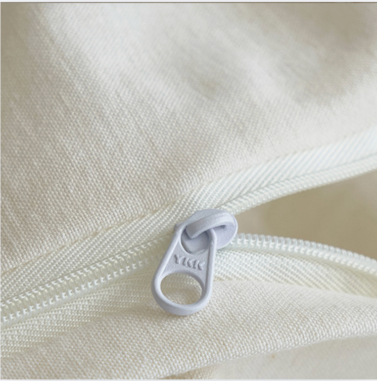 Minimalist Embroidered Cotton Linen Bedding Set – Soft Luxury White Bedding