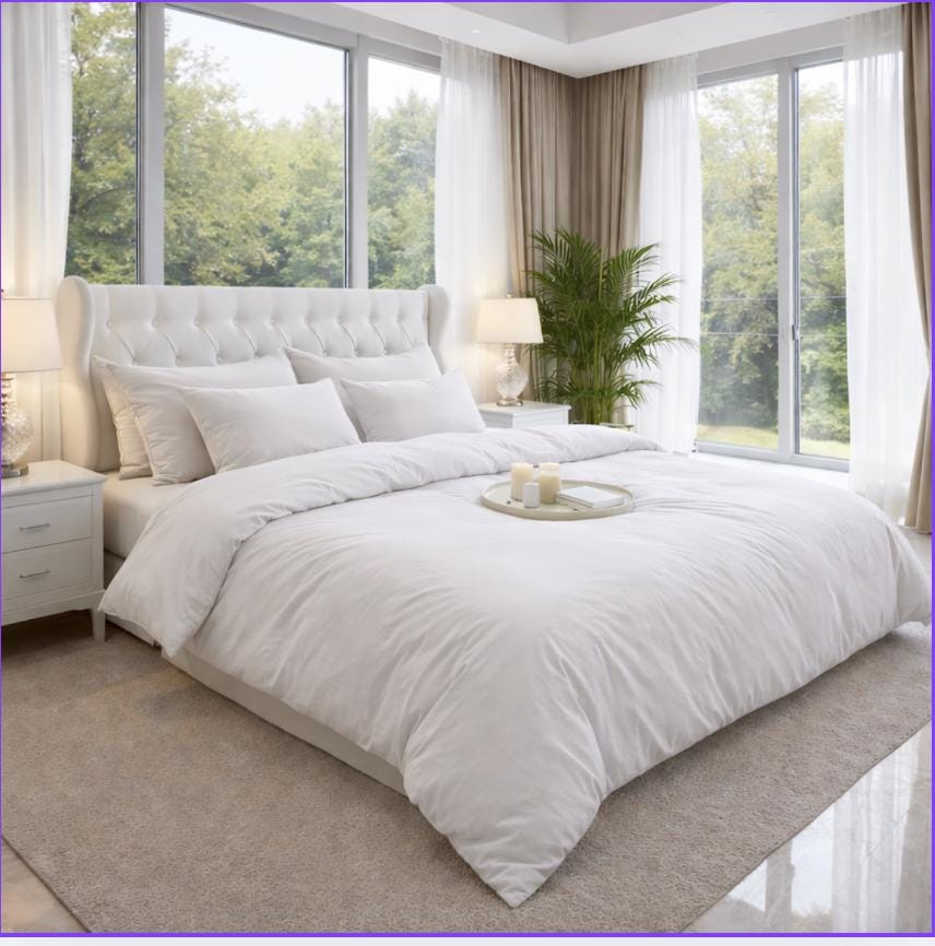 Minimalist Stonewashed Cotton Duvet Cover Set – Soft Linen Look Bedding