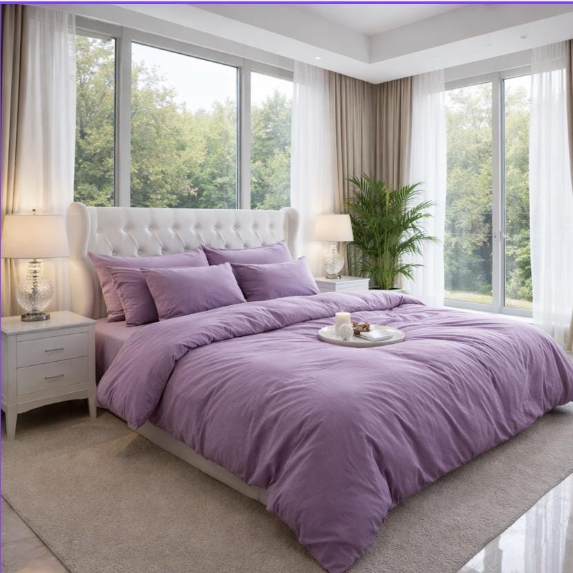 Minimalist Stonewashed Cotton Duvet Cover Set – Soft Linen Look Bedding