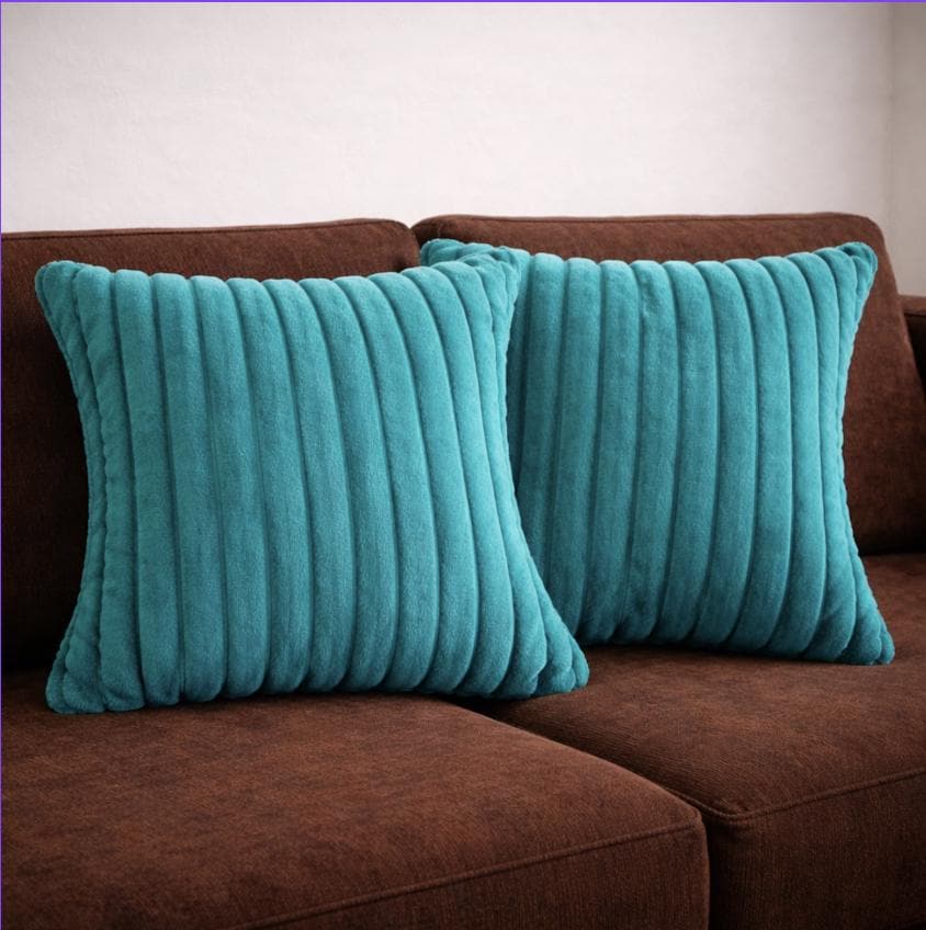 Soft Corduroy Pillow Covers, Set of 2 Decorative Throw Cushions