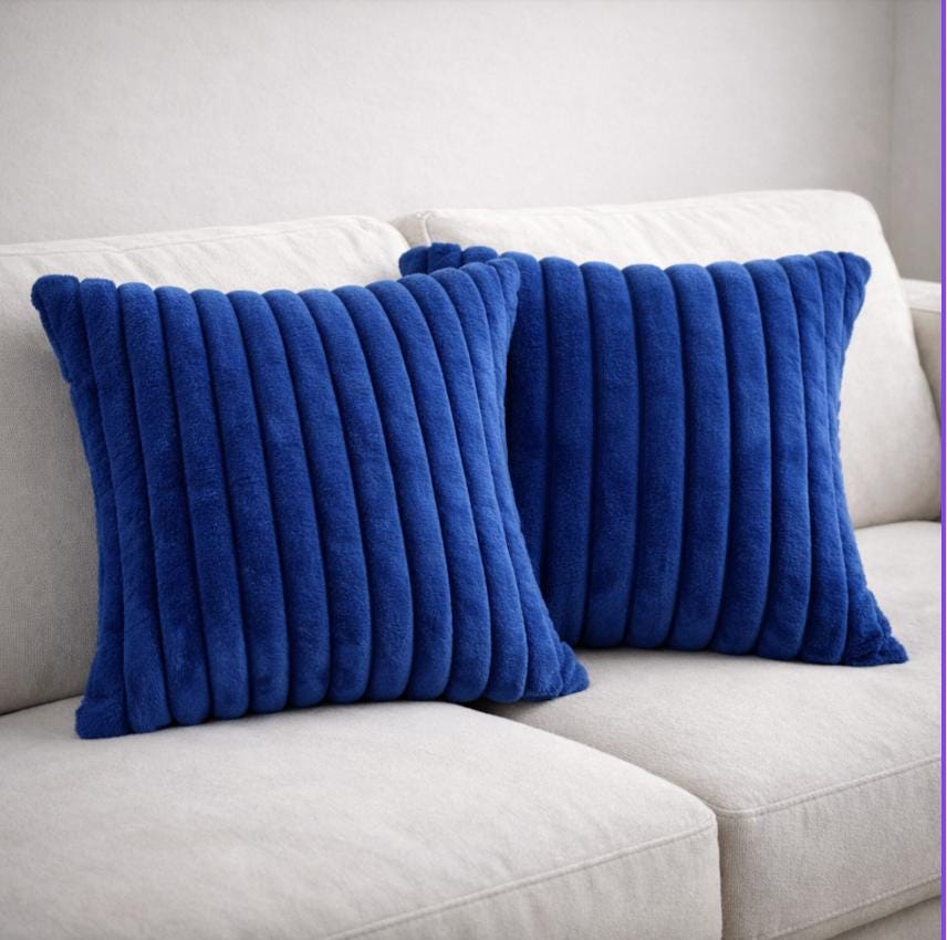 Soft Corduroy Pillow Covers, Set of 2 Decorative Throw Cushions