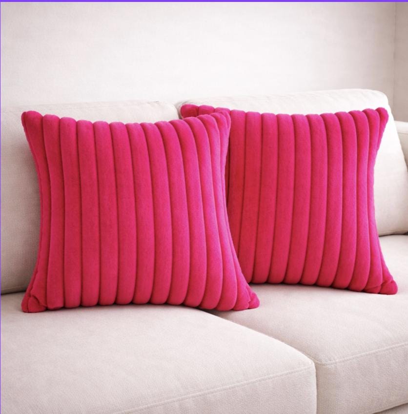 Soft Corduroy Pillow Covers, Set of 2 Decorative Throw Cushions