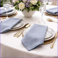 Embroidered Linen Napkins, Ivory Floral Design, French Country Decor, Set of 2