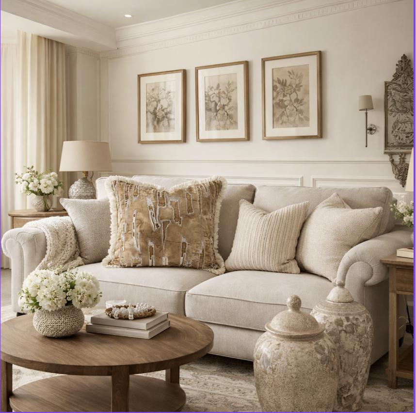 Caramel Velvet Pillow Cover, Suede Look Cushion, Wabi Sabi Decor (45x45 cm)