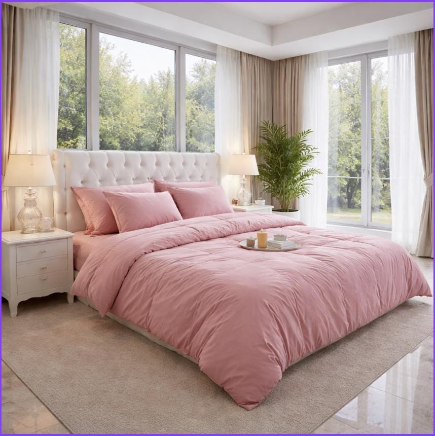 Minimalist Stonewashed Cotton Duvet Cover Set – Soft Linen Look Bedding