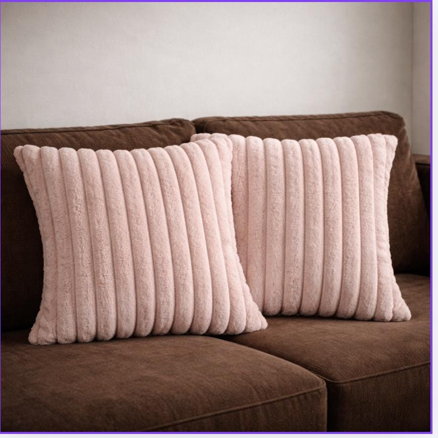 Soft Corduroy Pillow Covers, Set of 2 Decorative Throw Cushions