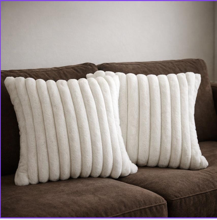 Soft Corduroy Pillow Covers, Set of 2 Decorative Throw Cushions