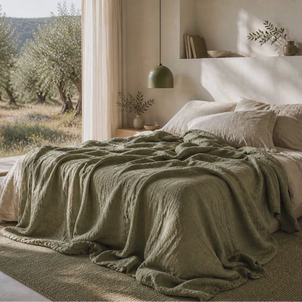 Soft Washed Linen Flat Sheet – Lived-In Minimalist Bedding